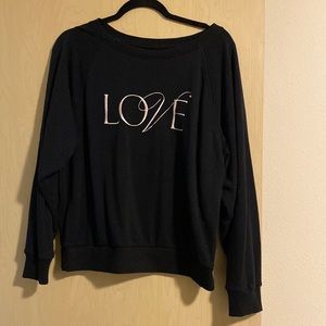 Black Long Sleeve Pink Shirt